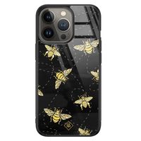 iPhone 13 Pro glazen hardcase - Bee yourself iPhone 13 Pro glazen hardcase - Bee yourself