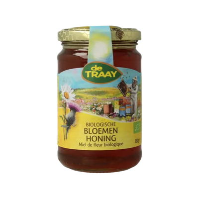 De Traay Bloemen honing (bio) 350 gram