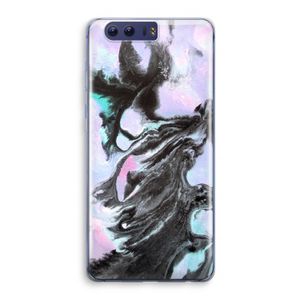 Pastel zwart: Honor 9 Transparant Hoesje