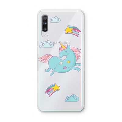 Vliegende eenhoorn: Samsung Galaxy A70 Transparant Hoesje
