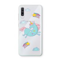 Vliegende eenhoorn: Samsung Galaxy A70 Transparant Hoesje