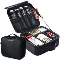 Compacte Zwarte Make-up Koffer - Ideaal voor Onderweg - Maat S