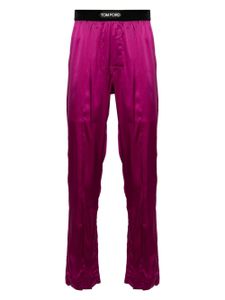 TOM FORD bas de pyjama à logo appliqué - Violet