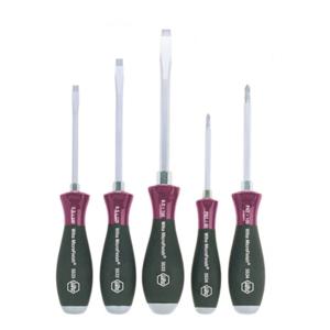 Wiha 5533MF HK5 SATZ 5tlg Schroevendraaierset Werkplaats 5-delig Plat, Kruiskop Phillips