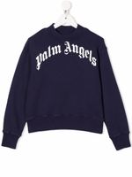 Palm Angels Kids sweat à logo imprimé - Bleu - thumbnail