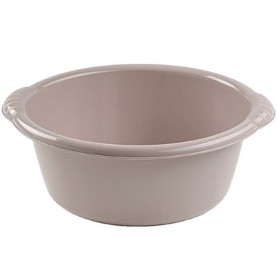Set van 2x stuks kunststof teiltjes/afwasbakken rond 6 liter taupe
