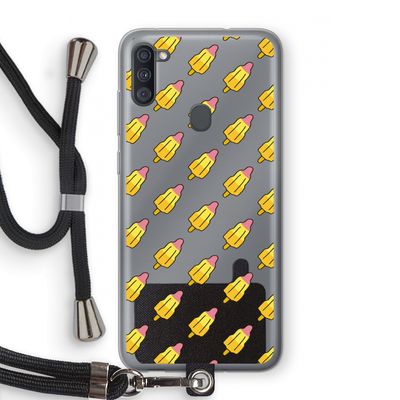 Waterijsjes: Samsung Galaxy A11 Transparant Hoesje met koord