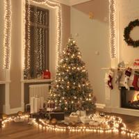 VidaXL Lichtslinger cluster met 400 led's warmwit 7,4 m pvc