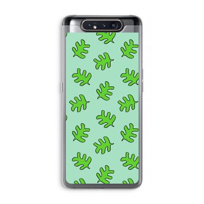 Groene blaadjes: Samsung Galaxy A80 Transparant Hoesje