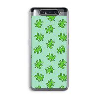 Groene blaadjes: Samsung Galaxy A80 Transparant Hoesje