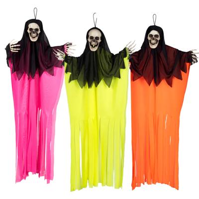 Boland spoken neon - 3x stuks - mix kleur - L90 cm - skelet - halloween - uv blacklight - decoratie