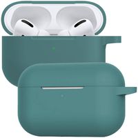 Basey Siliconen Hoesje Voor AirPods Pro 2 Case Hoes - Geschikt voor AirPods Pro 2 Hoesje Cover - Donkergroen - thumbnail