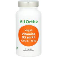 Vitamine D3 1000IE K2 45mcg vegan 60 Vegetarische capsules