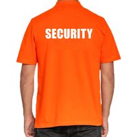 Security poloshirt oranje voor heren - thumbnail