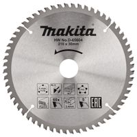 Makita Accessoires D-65604 Afkortzaagblad | div. materialen | 210x30x2,4 | 60T | 5g - D-65604