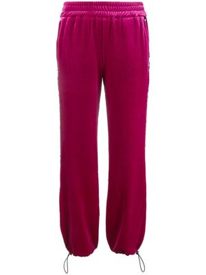 Versace Jeans Couture pantalon de jogging à bande logo - Rose