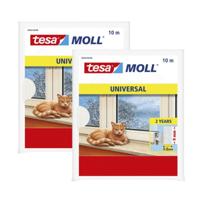 Tesa Tochtstrip universeel - 2x pakjes - zelfklevend - wit - 10 mtr x 9 mm - Tochtstroken