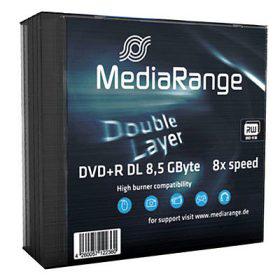 MediaRange DVD+R DL 8,5 GB blanco dvd's 8x, 5 stuks