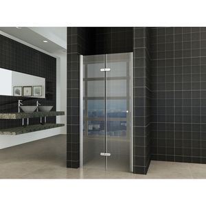 Wiesbaden vouwbare nisdeur 1000x2020 links 8 mm NANO glas