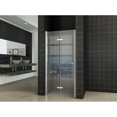 Wiesbaden vouwbare nisdeur 1000x2020 links 8 mm NANO glas