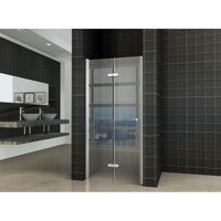 Wiesbaden vouwbare nisdeur 1000x2020 links 8 mm NANO glas