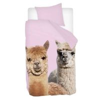 Snoozing - Snoozing Alpacas flanel dekbedovertrek - thumbnail