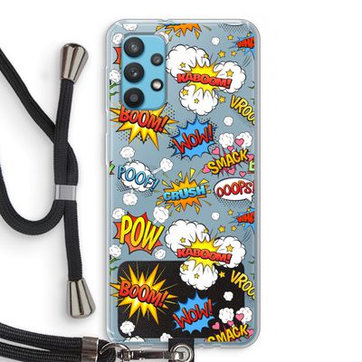 Pow Smack: Samsung Galaxy A32 4G Transparant Hoesje met koord