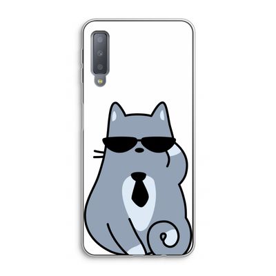 Cool cat: Samsung Galaxy A7 (2018) Transparant Hoesje