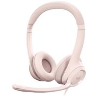 Logitech H390 On Ear headset Computer Kabel Stereo Roze Ruisonderdrukking (microfoon) Headset, Volumeregeling, Microfoon uitschakelbaar (mute)