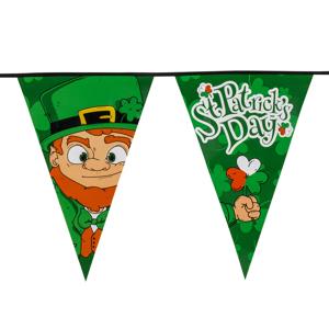 St Patricks Day vlaggenlijn slinger - 8 meter - Ierland thema vlaggetjes - versiering