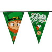 St Patricks Day vlaggenlijn slinger - 8 meter - Ierland thema vlaggetjes - versiering