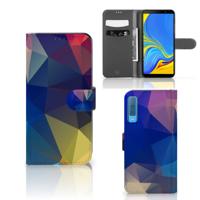 Samsung Galaxy A7 (2018) | Book Case | Polygon Dark