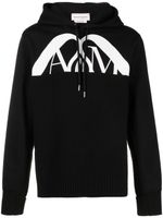 Alexander McQueen hoodie en coton à logo imprimé - Noir