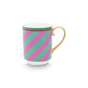 Pip Studio Mok met oor - Chique Stripes - Set van 2 - 350ml