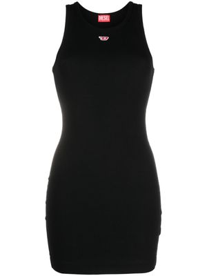Diesel robe nervurée à logo brodé - Noir