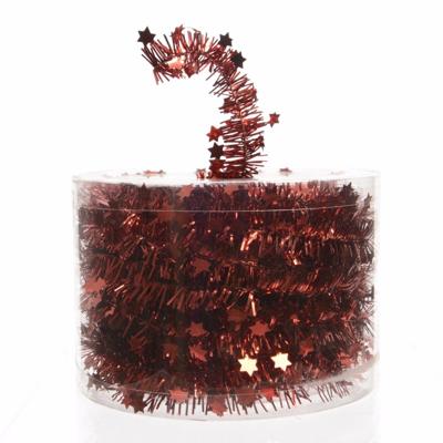 Decoris Kerstslinger - 8x - rood - folieslinger - 700 cm Decoris Kerstslinger - 8x - rood - folieslinger - 700 cm