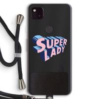 Superlady: Pixel 4a 5G Transparant Hoesje met koord