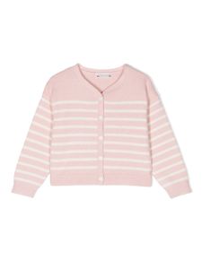 Bonpoint cardigan Demy à rayures - Rose