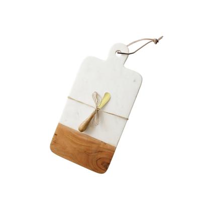 Snijplank Home ESPRIT Wit Natuurlijk 38 X 23 X 2 CM
