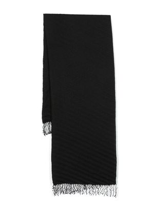 Fabiana Filippi foulard plissé à bords francs - Noir