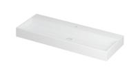 Wastafel United Porselein met 1 kraangat incl. porseleinen click plug en verborgen overloop systeem 120 cm x 45 cm x 11 cm Mat wit 0206102 Wastafel United Porselein met 1 kraangat incl. porseleinen click plug en verborgen overloop systeem 120 cm x 45 cm x 11 cm Mat wit 0206102