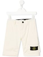 Stone Island Junior short à patch logo sur le côté - Jaune - thumbnail