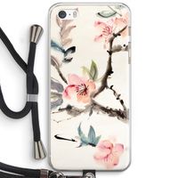 Japanse bloemen: iPhone 5 / 5S / SE Transparant Hoesje met koord