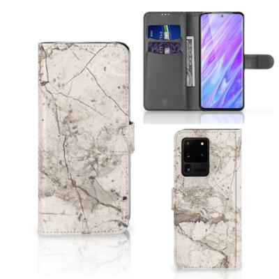 Samsung Galaxy S20 Ultra | Bookcase | Marmer Beige