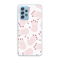Hands pink: Samsung Galaxy A73 Transparant Hoesje