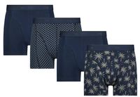 Ten Cate Boxershorts Basic blauw print 4-pack