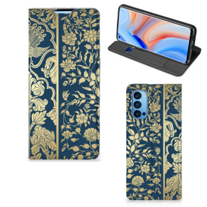 OPPO Reno4 Pro 5G Smart Cover Beige Flowers