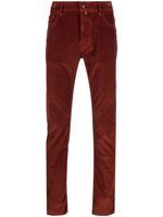 Jacob Cohën pantalon en velours côtelé à coupe slim - Rouge