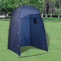 The Living Store Campingtoilet en Tent - Grijs 10L - Blauw 130x130x210cm - thumbnail