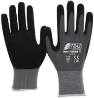 NITRAS SAFETY Nitras fijn gebreide handschoen "flexible fit" glove size 9 knit gray/sw flexible fit